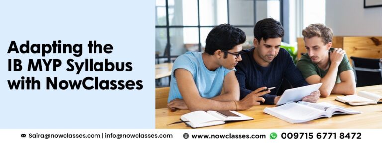 Adapting the IB MYP Syllabus with NowClasses